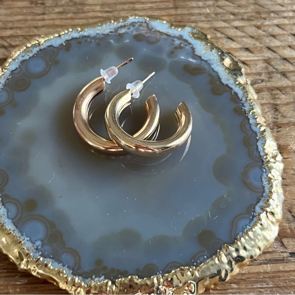 Beautiful Gold Tone Hoop Earrings - NWT